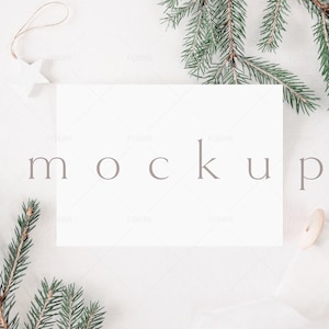 7x5 クリスマス カード モックアップ、横長カード、カード モックアップ、クリスマス カード モックアップグリーティング カード モックアップ、クリスマス カード モック、ミニマル、P05、R38