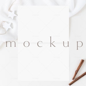Dubbele 7x5 kerstkaart mockup, horizontale kaart, set van 2, uitnodiging mockup, dubbele kaart, kerstmodellen, wenskaart mockup, P05, R12
