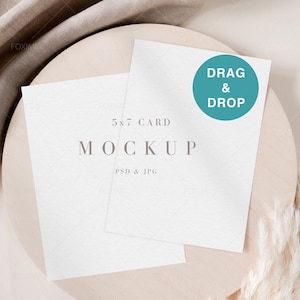 5x7 Card Mockup,Double Card, Invitation Card Mockup, Invite Mockup,Wedding Mockup, Wedding Stationary Mockup, Greeting Card Mockups,R092,R55