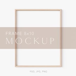 8x10 Wood Frame Mockup, 4x5, Portrait, On the Wall,Rounded border,Frames For Wall PSD,PSD Mockup,8x10 Wood Frame PNG,Single Frame Mockup,124