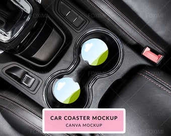 Car coaster mockup, coaster mockup, CANVA template, car coaster template, coaster mock up, coaster template, sublimation mockup,mock up,CC2C