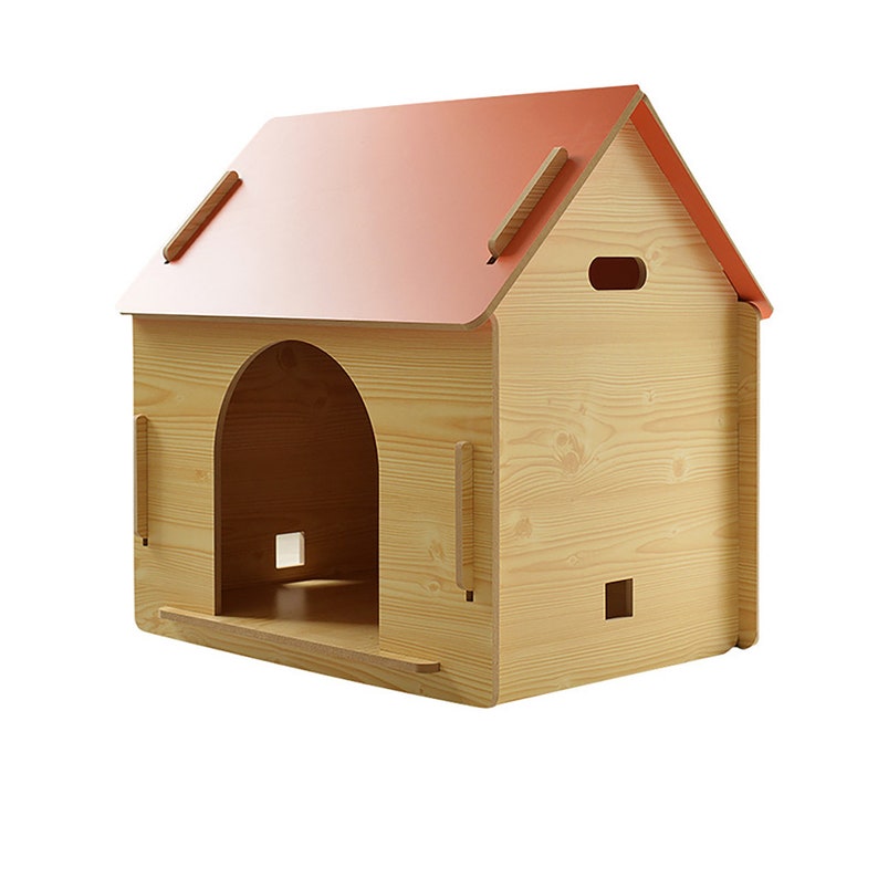 Dog Cat House Indoor Kennel Wooden Pet House With Roof for Etsy
