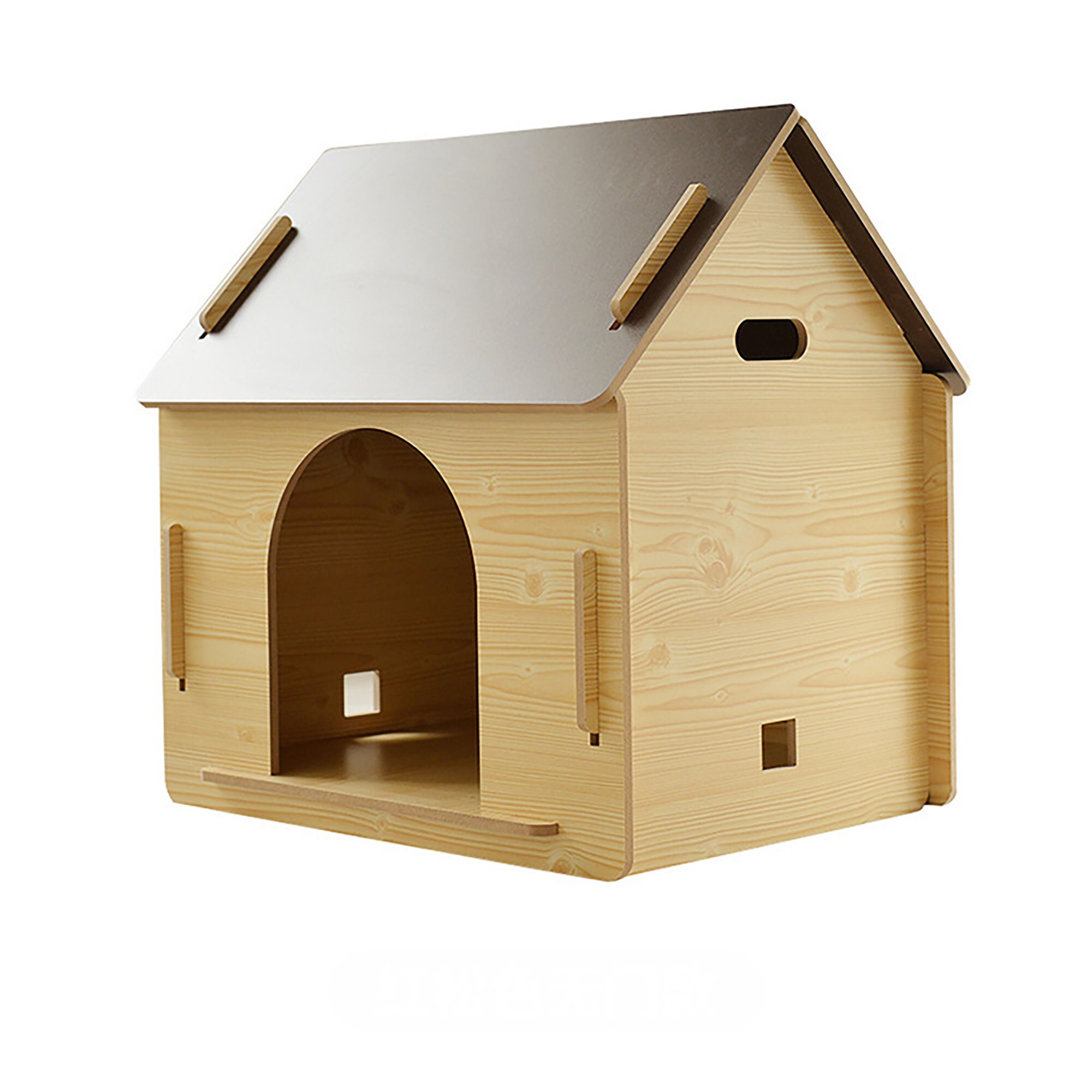 Dog Cat House Indoor Kennel, Wooden Pet House With Roof for Dogs Indoor