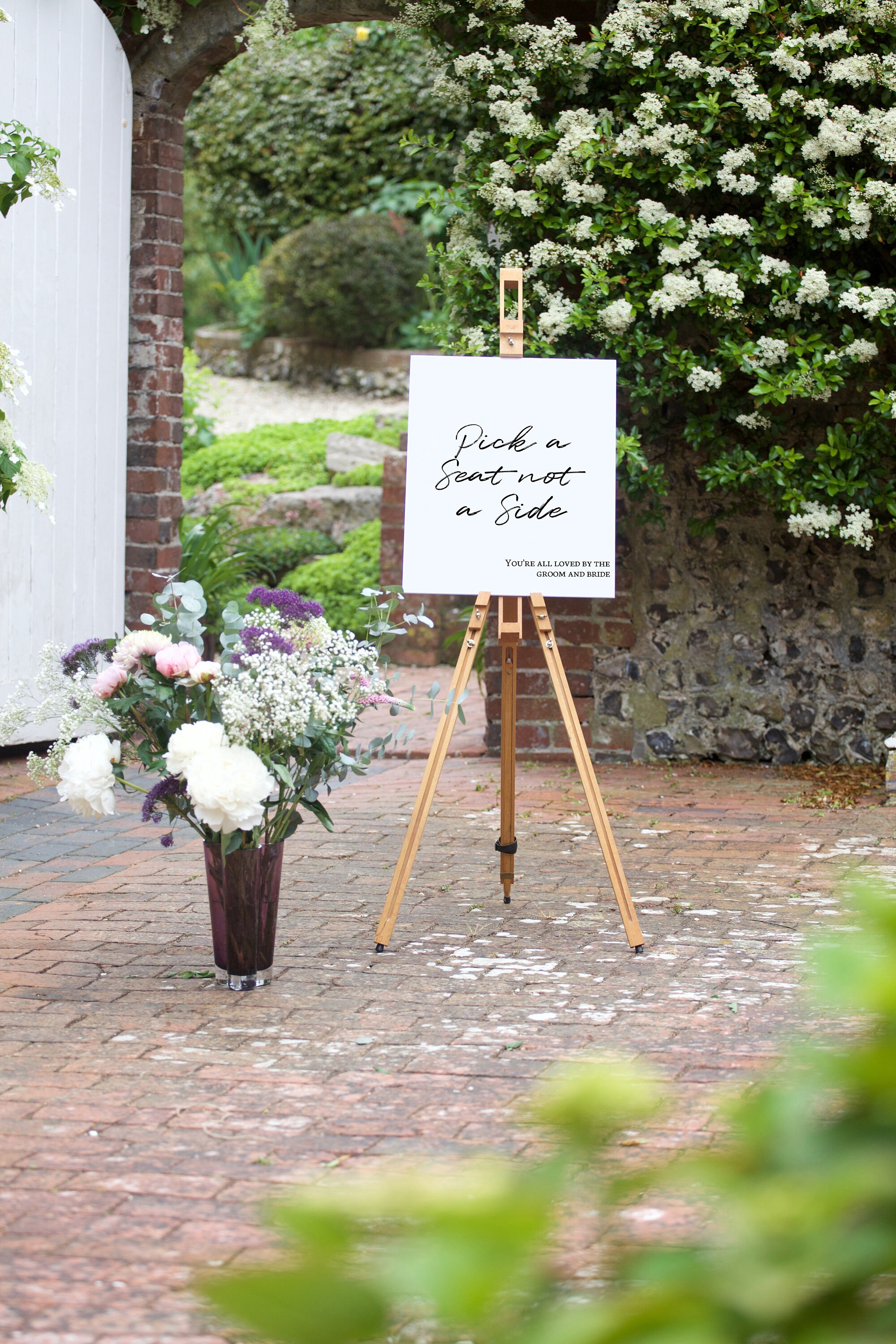 Pick a Seat Not a Side Wedding Sign, Editable Find Your Seat Sign ...