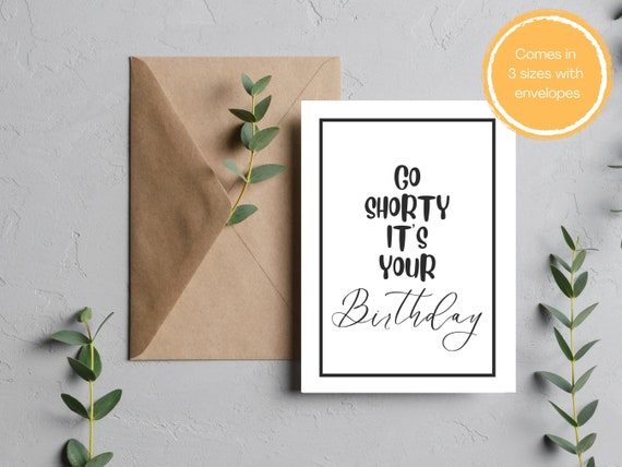 Printable Birthday Card With Printable Envelope Digital Card - Etsy