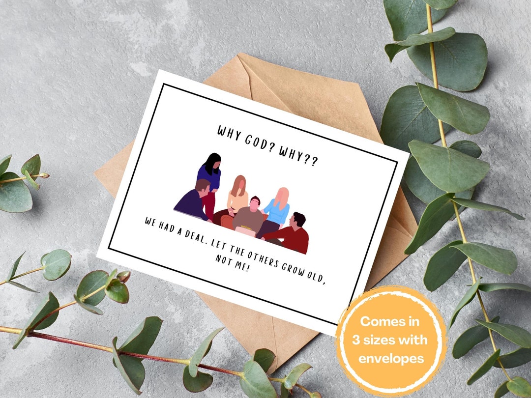Friends Birthday Card Printable Birthday Card Card With Envelope Joey ...