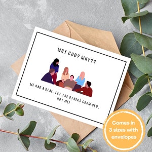 Friends Birthday Card - Printable Birthday Card - Card with Envelope - Joey Birthday Card