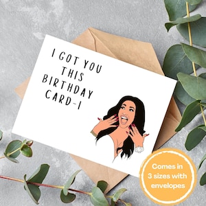 Druckbare Cardi B Karte - Cardi B Geburtstagskarte - Illustrierte Geburtstagskarte - Illustration auf Karte - Digitale Illustration - Digitaler Geburtstag