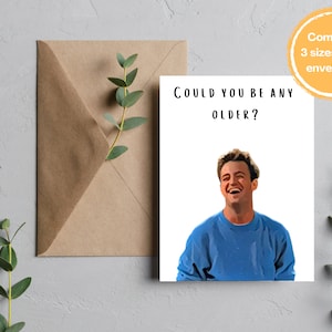 Tarjeta de cumpleaños amigos imprimibles - Tarjeta de cumpleaños de Chandler Bing - Tema de amigos de la tarjeta de cumpleaños - Tarjeta de cumpleaños de Friends TvShow - Tarjeta de Chandler