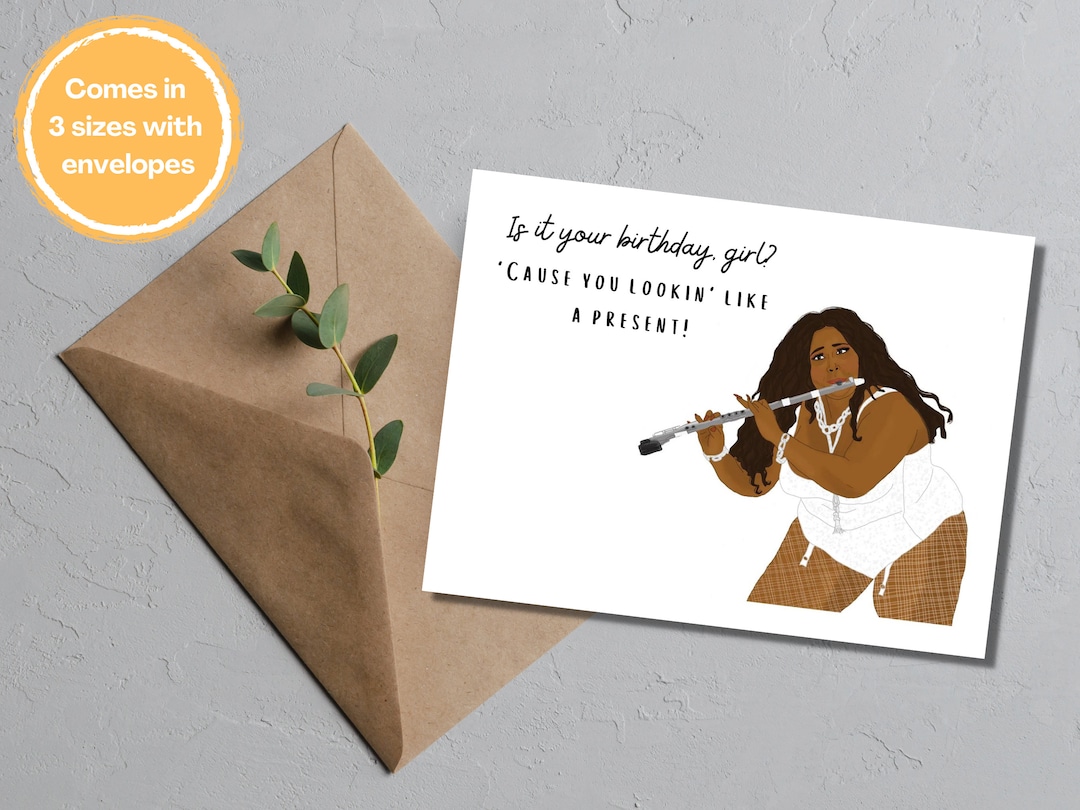 Lizzo Birthday Card Printable Birthday Card Lizzo Card Lizzo Happy ...