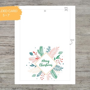 Digital Christmas Card Printable Printable Folding Christmas Card ...