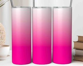 Pink Ombre Tumbler Wrap: 20oz Skinny Tumbler Sublimation (PNG, JPG, SVG)