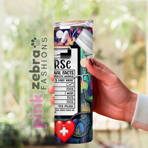 Nurse Tumbler Wrap, Add Your Photo Tumbler Template, 20 oz Skinny Tumbler Sublimation Design, Personalized Picture Frame Tumbler for Nurses