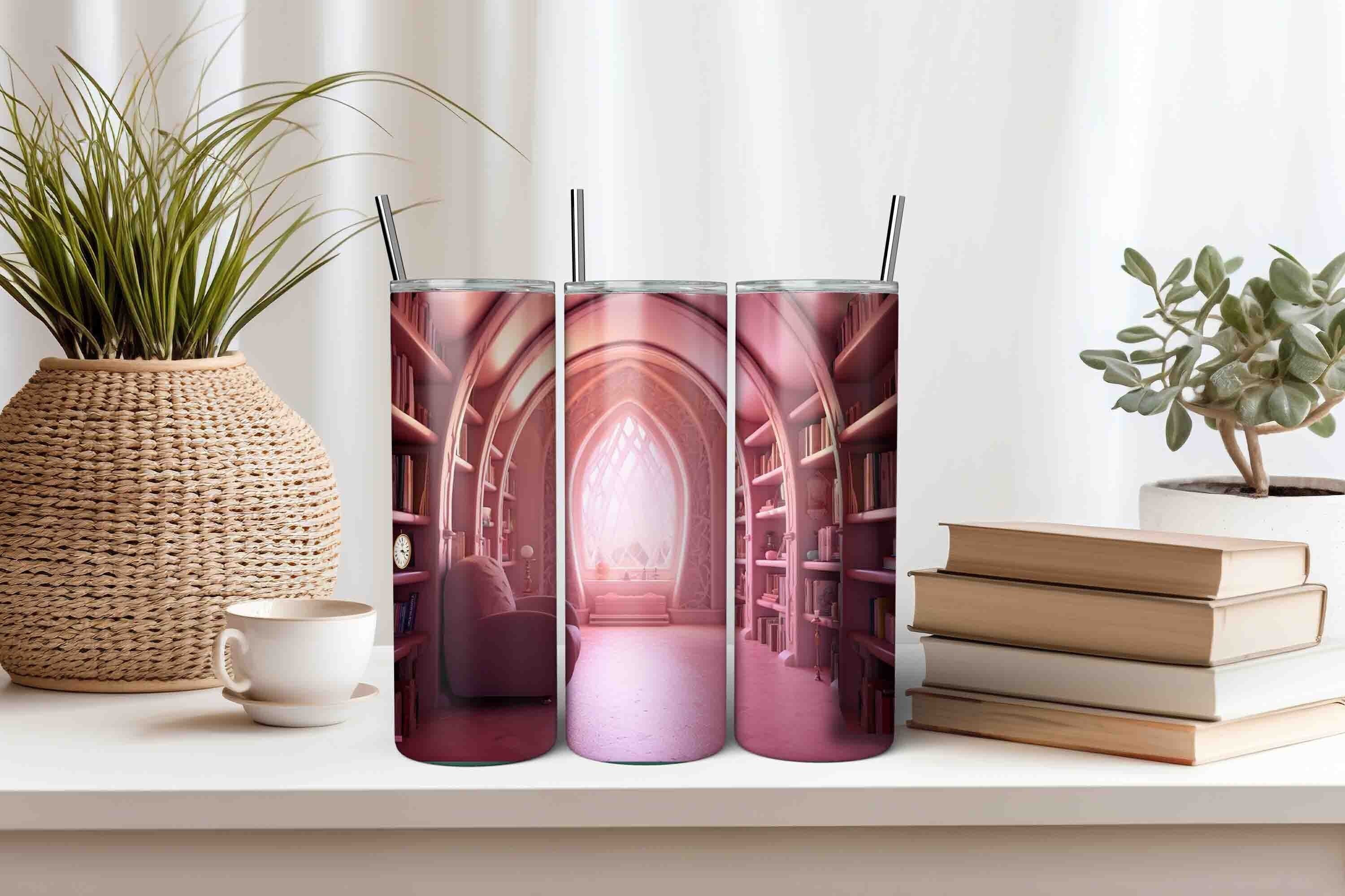 3D Bookshelf Tumbler Wrap, Secret Library, 20 Oz Tumbler Design, Barbie ...