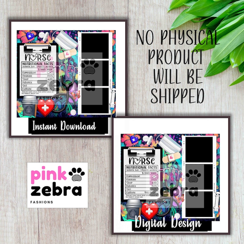 Nurse Tumbler Wrap, Add Your Photo Tumbler Template, 20 oz Skinny Tumbler Sublimation Design, Personalized Picture Frame Tumbler for Nurses