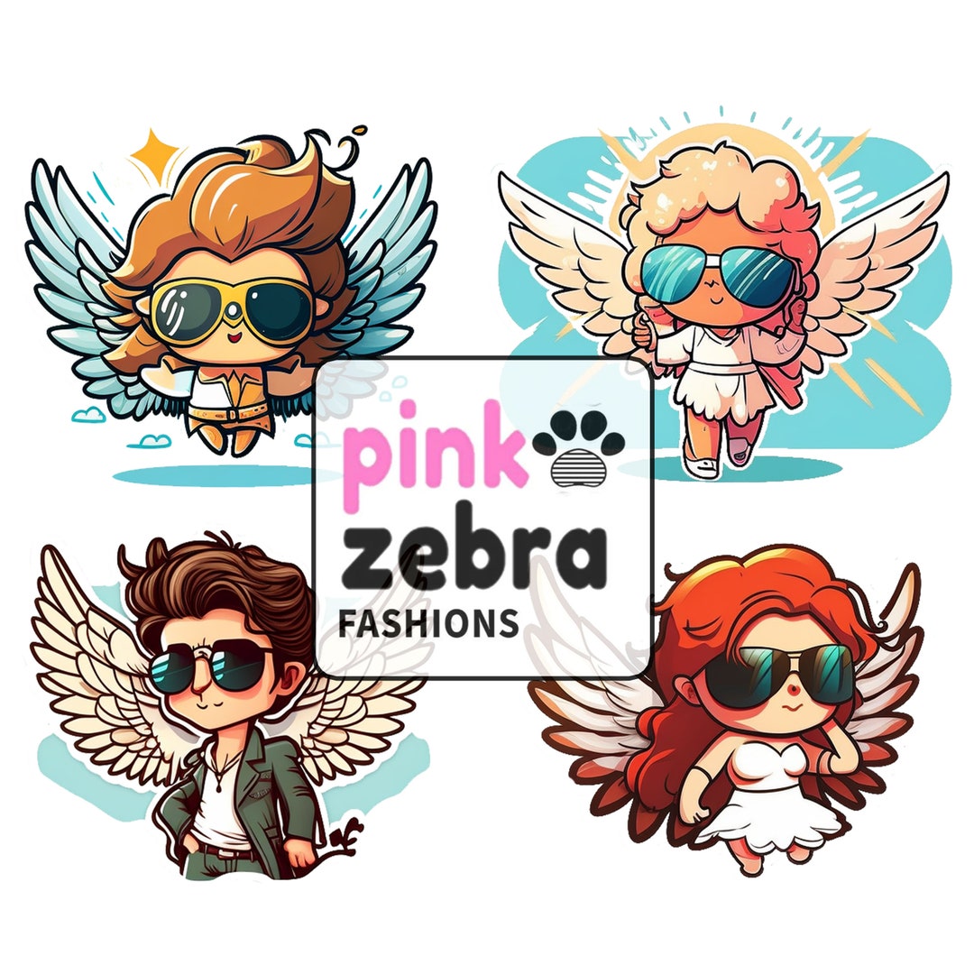 Digital Stickers Cute Angels Clipart, Digital Download, Printable Set ...