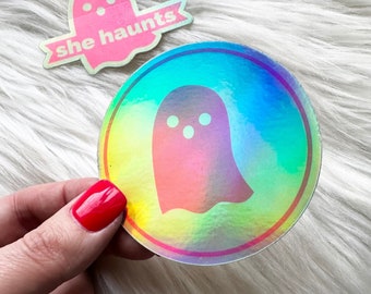 Juego de 2 pegatinas holográficas de She Haunts