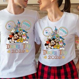 Disney 2026 Shirt, Disneyworld Vacation Shirts, Disney Couple Shirt, Disney Family Tee, Disney Matching Tees afbeelding 2