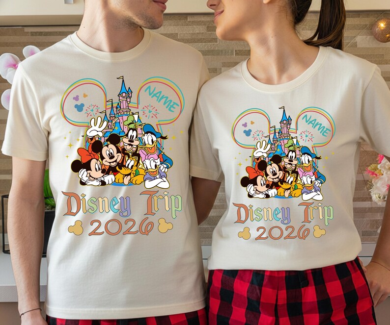 Disney 2026 Shirt, Disneyworld Vacation Shirts, Disney Couple Shirt, Disney Family Tee, Disney Matching Tees afbeelding 4