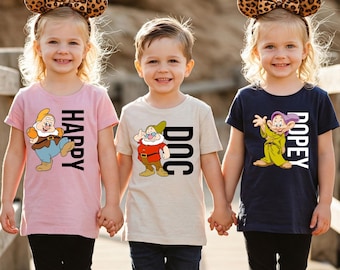 Snow White and 7 Dwarfs Shirt, Disney Family Matching Tee, Group Vacation Gift, Disney Kids and Baby Shirt, Fairy Tale Souvenir T Shirt,