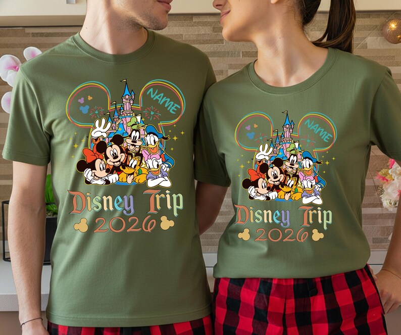 Disney 2026 Shirt, Disneyworld Vacation Shirts, Disney Couple Shirt, Disney Family Tee, Disney Matching Tees afbeelding 3