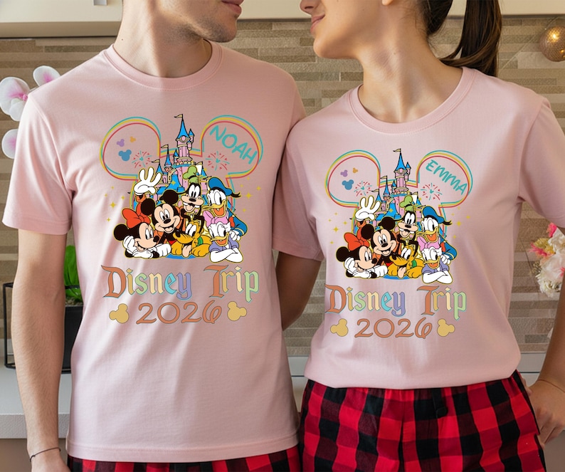 Disney 2026 Shirt, Disneyworld Vacation Shirts, Disney Couple Shirt, Disney Family Tee, Disney Matching Tees afbeelding 5