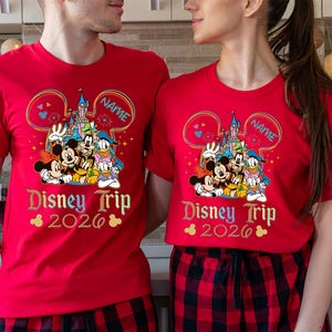 Disney 2026 Shirt, Disneyworld Vacation Shirts, Disney Couple Shirt, Disney Family Tee, Disney Matching Tees afbeelding 6