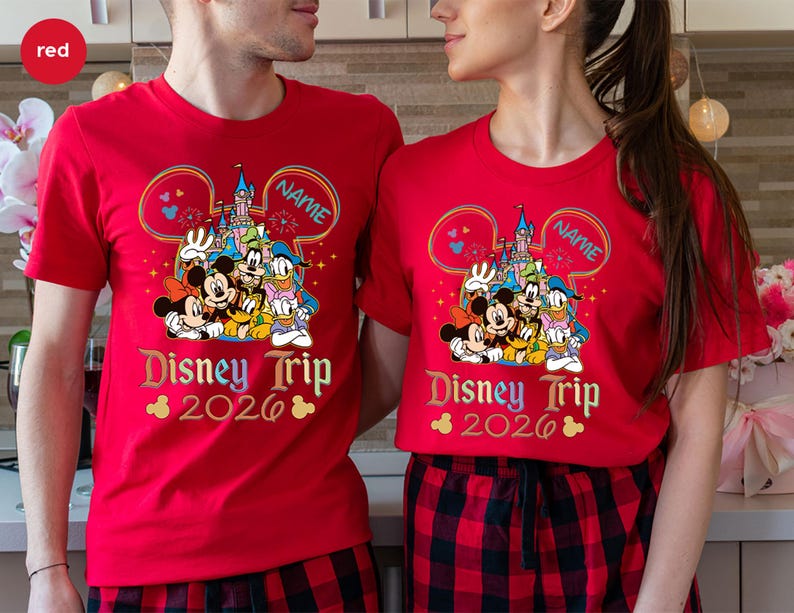 Disney 2026 Shirt, Disneyworld Vacation Shirts, Disney Couple Shirt, Disney Family Tee, Disney Matching Tees afbeelding 6