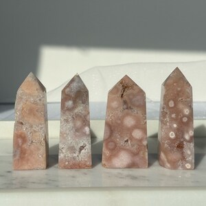 Pink Amethyst x Flower Agate Tower