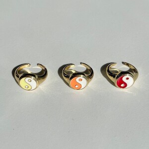 Gold Plated Adjustable Yin Yang Ring | Yin Yang Ring