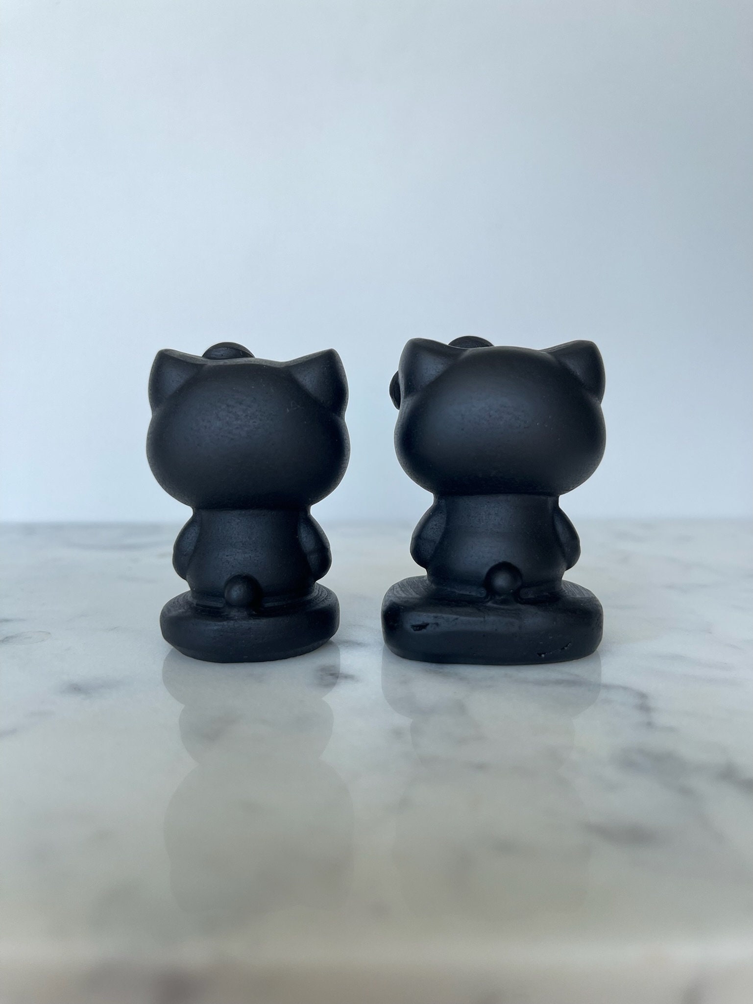 Black Obsidian Hello Kitty Carving - Kawaii Crystal Figurine - Etsy