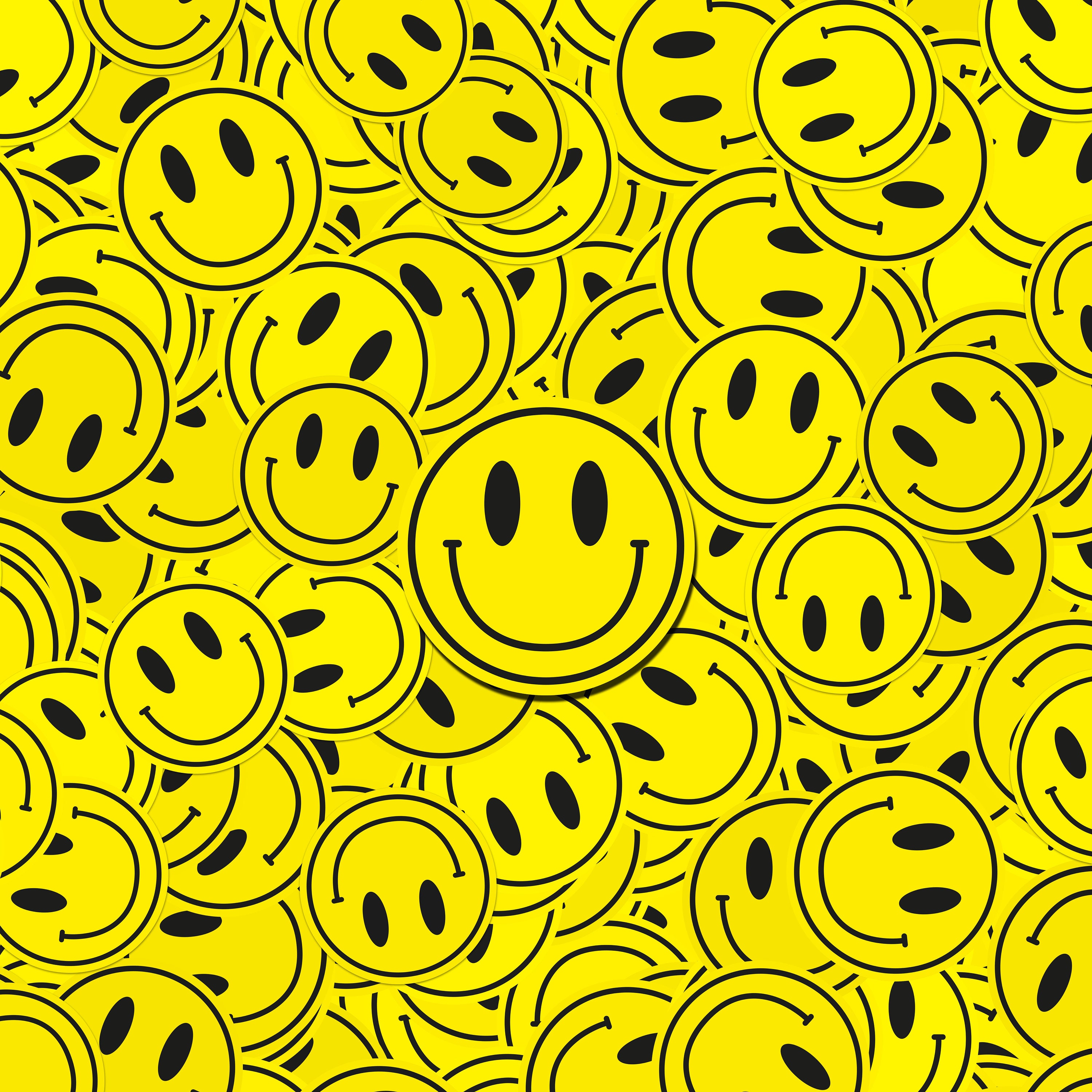 500 pièces/rouleau autocollant de visage Smiley pour enfants, autocollant  de récompense à points jaunes, autocollant de visage Happy Smile, papeterie