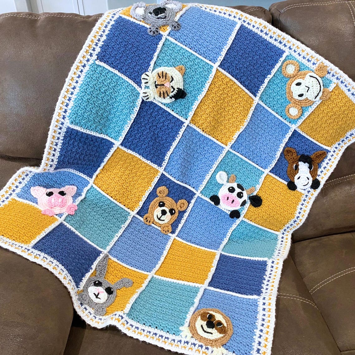 Crochet Baby Blanket Pattern - INSTANT PDF DOWNLOAD - Crochet Animals ...