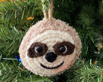 Crochet Pattern - INSTANT PDF DOWNLOAD - Find Me Crafting - Crochet Sloth- Cuddle Buddies Baby Blanket - Christmas ornament pattern