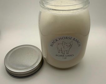 Organic Pork Lard: 1 LB