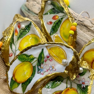 Lemon Oyster Shell Ornament