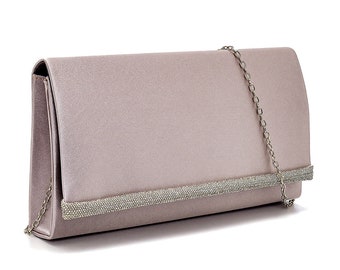 Silver Clutch Evening Bag / Bridal Luxury Wedding, Event Evening Clutch Express Shipping