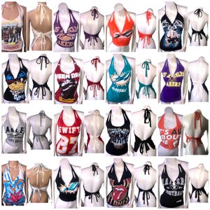 CUSTOM Made To Order Halter T-Shirt Top