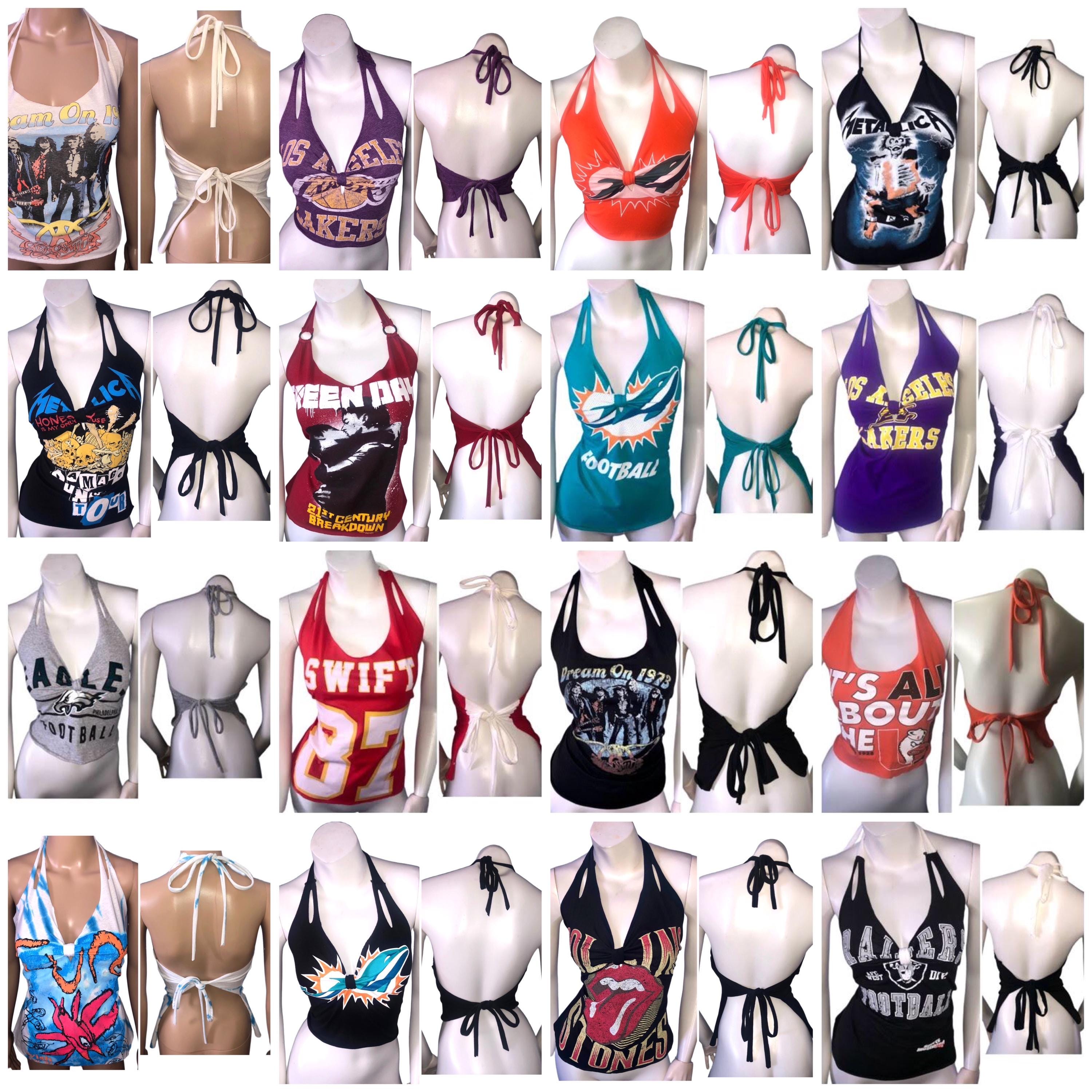 CUSTOM Made to Order Halter T-shirt Top - Etsy
