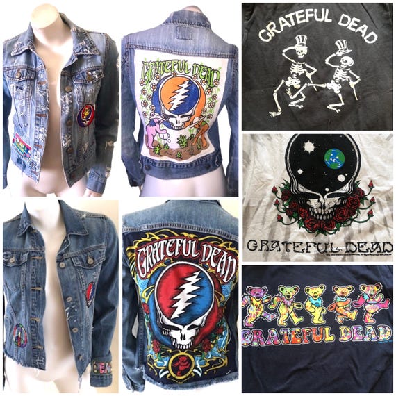 GRATEFUL DEAD PATCH Jean Jacket - Etsy GRATEFUL DEAD PATCH Jean Jacket - Etsy