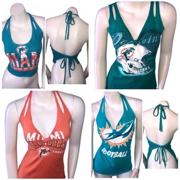 MIAMI DOLPHINS CUSTOM Made to Order Halter Tshirt Top - Etsy MIAMI DOLPHINS CUSTOM Made to Order Halter Tshirt Top - Etsy