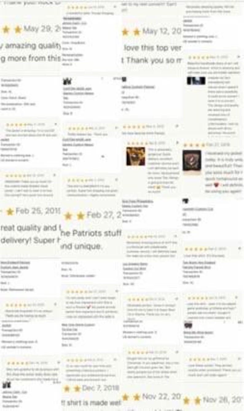 May include: A collage of customer reviews with text and star ratings. The reviews are displayed in a grid format, with each review including the customer's name, date, and a brief comment. The overall tone suggests positive feedback.