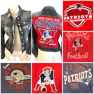 New England PATRIOTS MADE to ORDER Fußball Flanellhemd Re-vamped Upcycled Angepasst