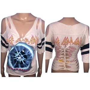 DEF LEPPARD Pyromania Cold Shoulder Cut Weave Back