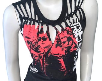 Camiseta sin mangas con escote de tejido cortado de GREEN DAY