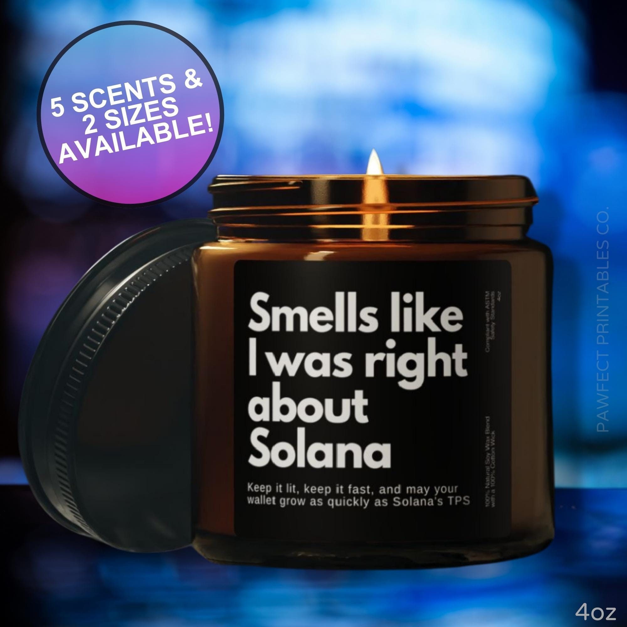 Crypto Solana Candle, Crypto Gift, Crypto Design, Solana Shirt, Bitcoin  Gift, Gift for Crypto Traders, Smells Like I Was Right About Solana - Etsy