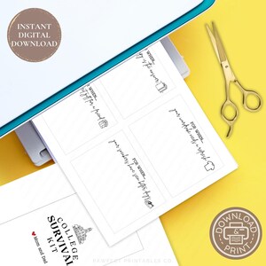 College Survival Kits Printable Gift Card Holder for College Students, High School Graduation Gift Card Holder, College Care Packages image 7