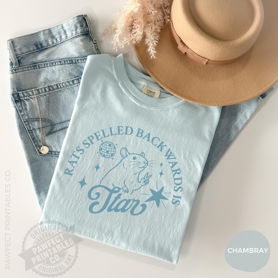 Rats Spelled Backwards is Star Shirt, Comfort Colors Funny Animal Shirt, Unhinged Meme Tshirt, Funny Rat Shirt, Trendy Aesthetic Shirt