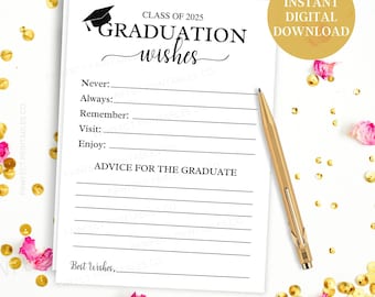 Graduation Advice Cards: Class of 2025 Keepsake (Digital Download)