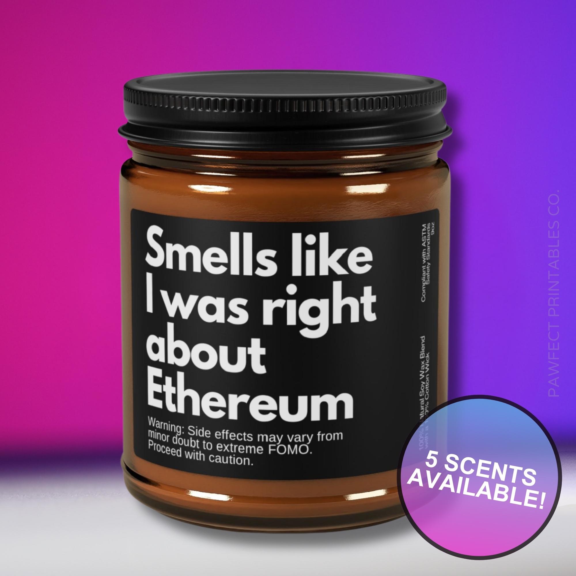 Ethereum Crypto Candle: Funny Gift for Crypto Enthusiasts - Etsy